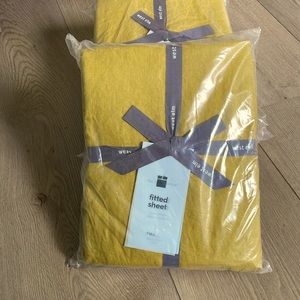 West Elm Linen Fitted Sheet Full NWT